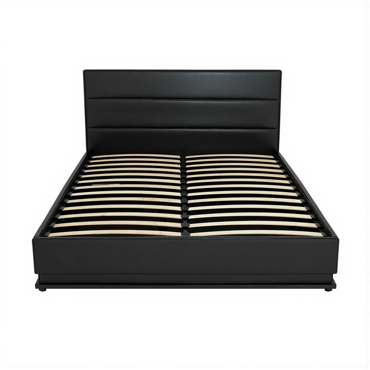 Artiss Bed Frame Queen Size LED Gas Lift Black LUMI - Image 4