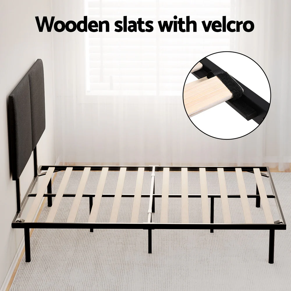 Artiss Bed Frame Queen Size Metal Frame NOR - Image 6
