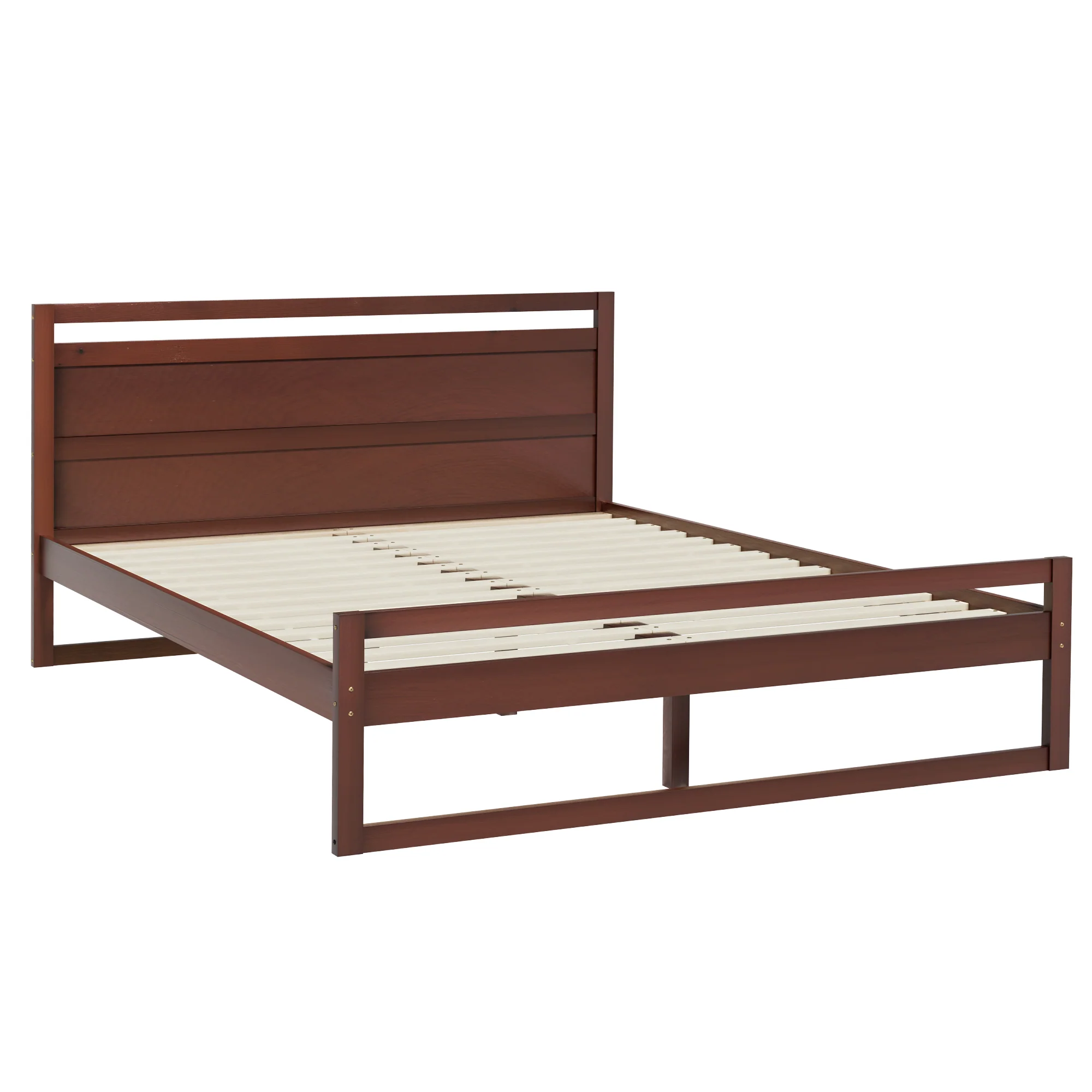 Artiss Bed Frame Queen Size Wooden Walnut WITTON - Image 2