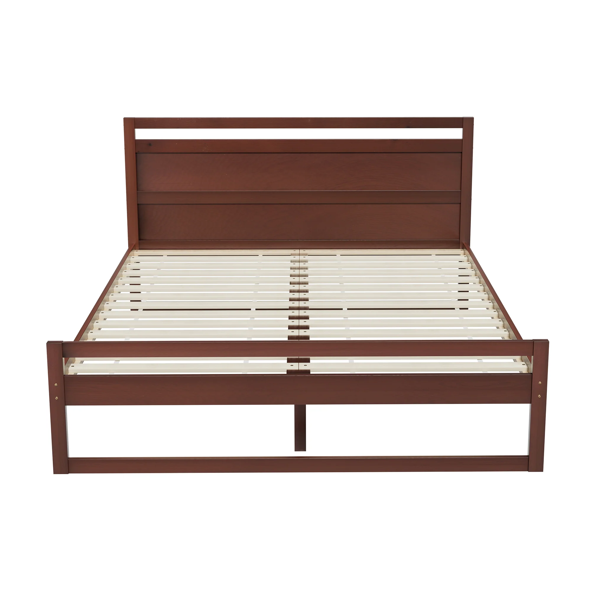 Artiss Bed Frame Queen Size Wooden Walnut WITTON - Image 4