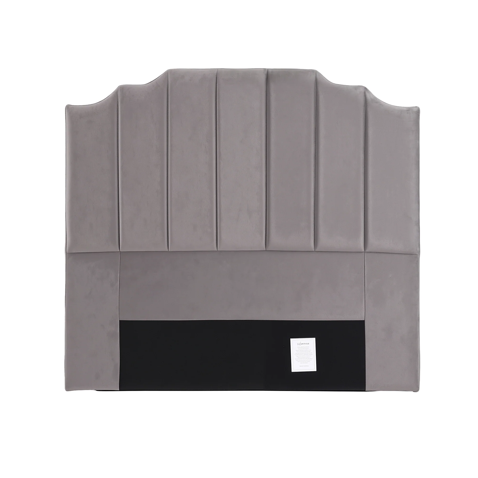 Artiss Bed Head Headboard Double Velvet 138CM - Grey - Image 4