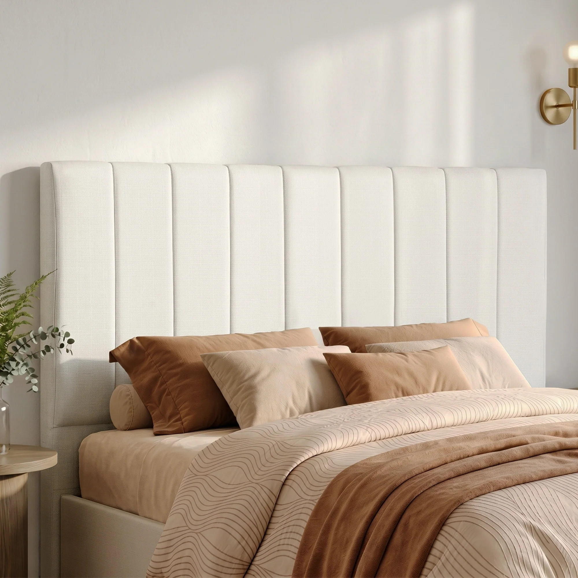 Artiss Bed Head Headboard Queen Linen 153CM - Beige