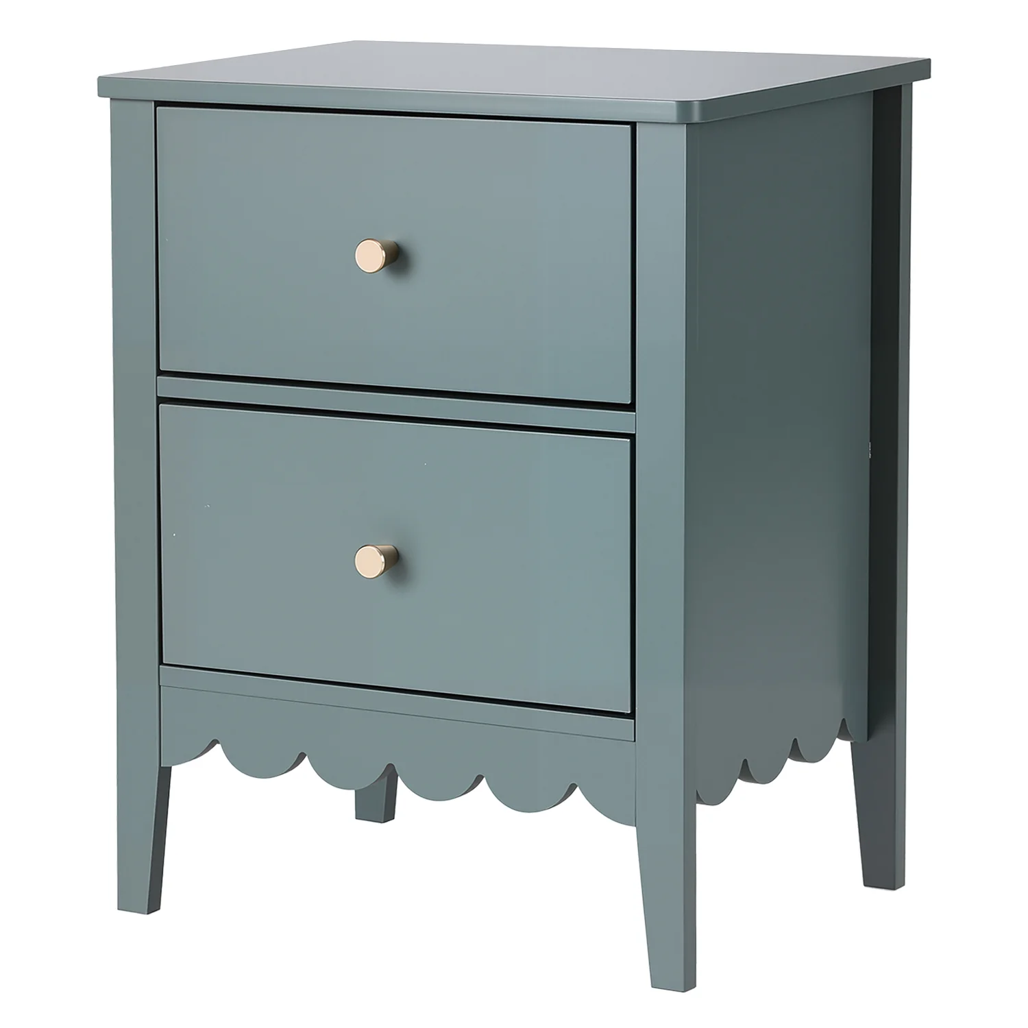 Artiss Bedside Table 2 Drawers Bedroom Storage Nightstand Green - Image 2