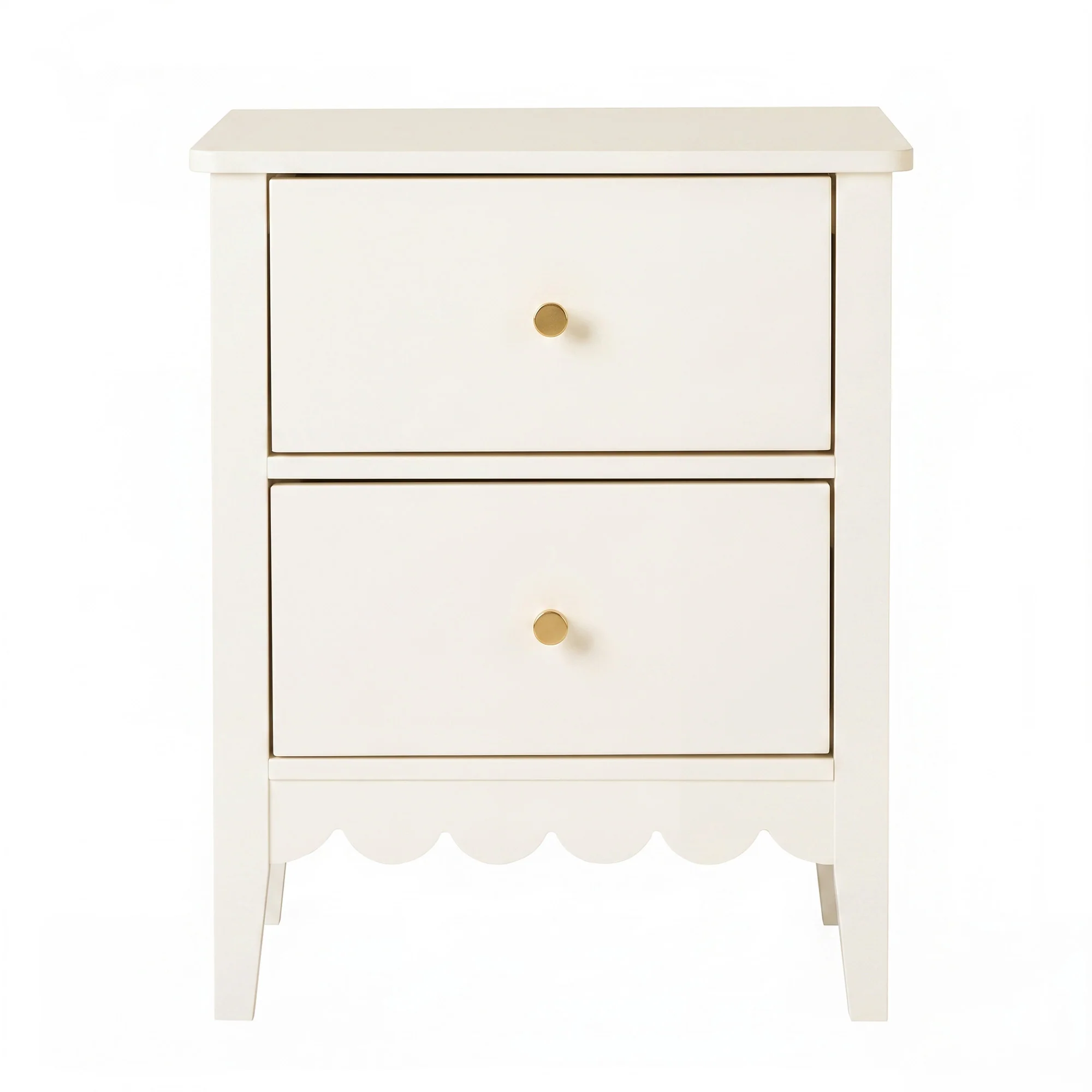 Artiss Bedside Table 2 Drawers Bedroom Storage Nightstand White - Image 4