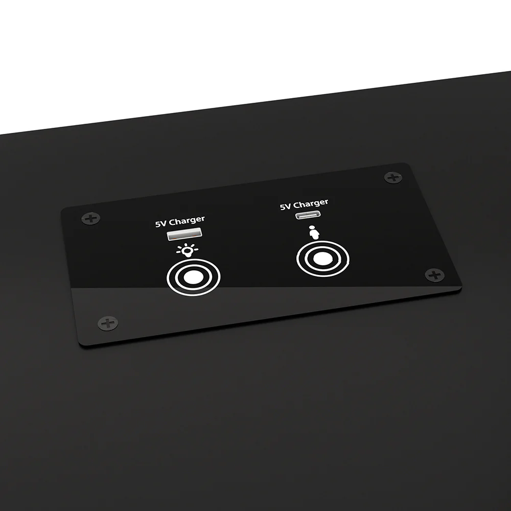 Artiss Bedside Table USB Charging with LED Adjustable Laptop Tray - TALA - Image 5