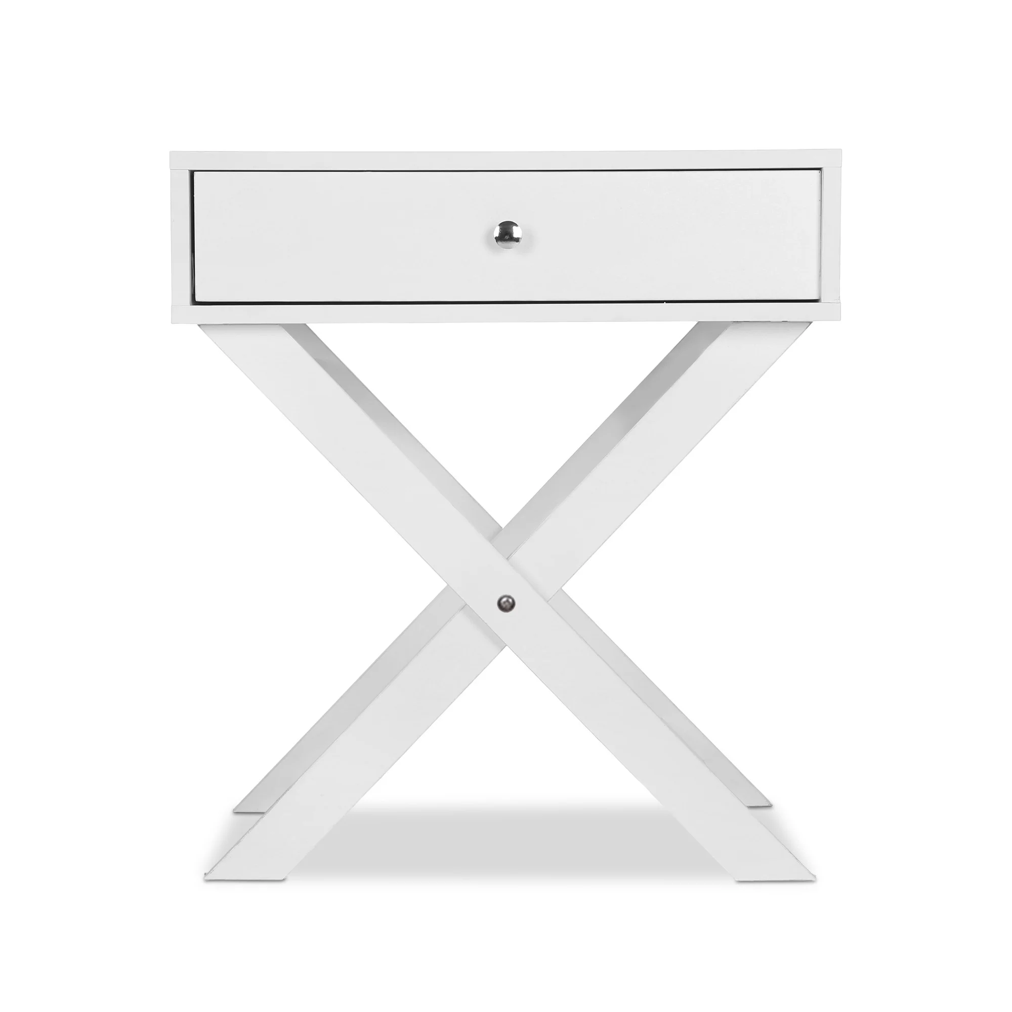 Artiss Bedside Table with Drawer - QARA White - Image 4