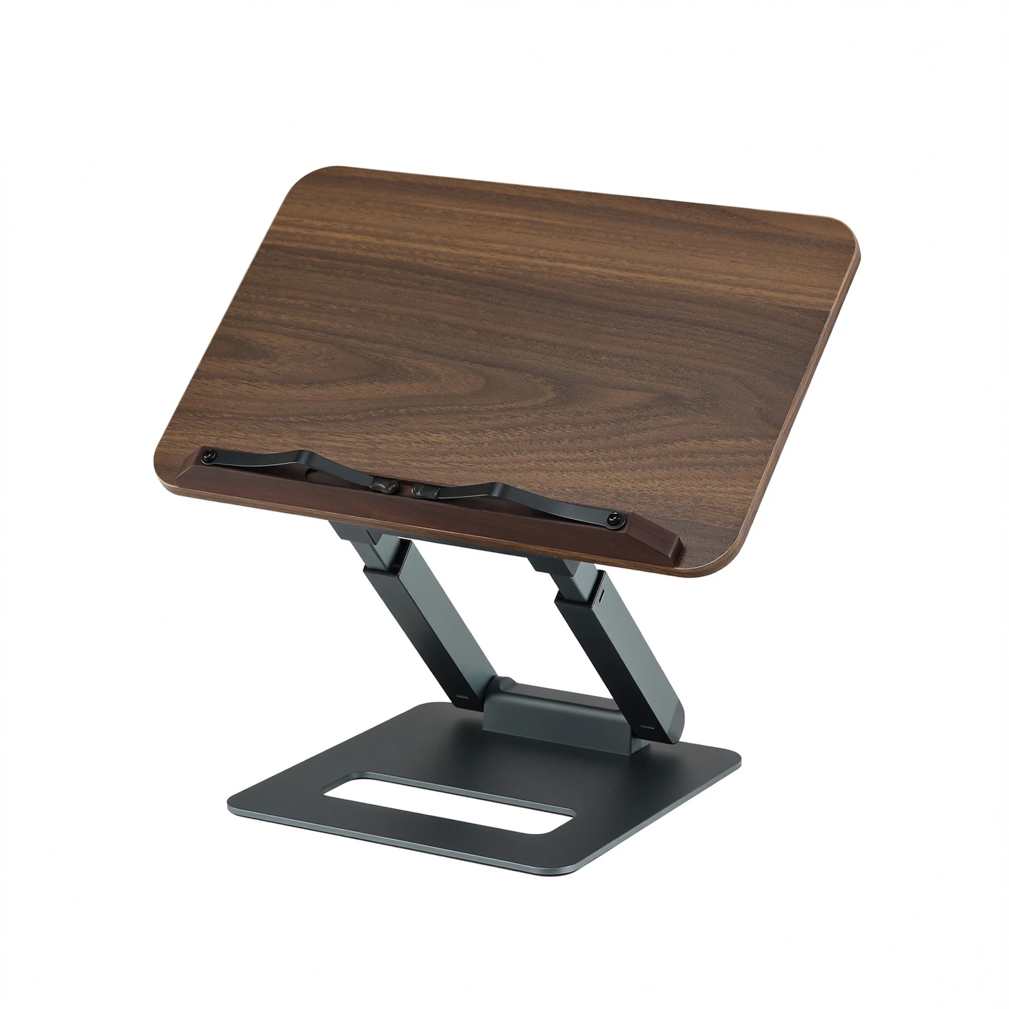 Artiss Book Stand Telescopic Book Holder with Page Clip Ergonomic Desktop Stands OAK - Image 2
