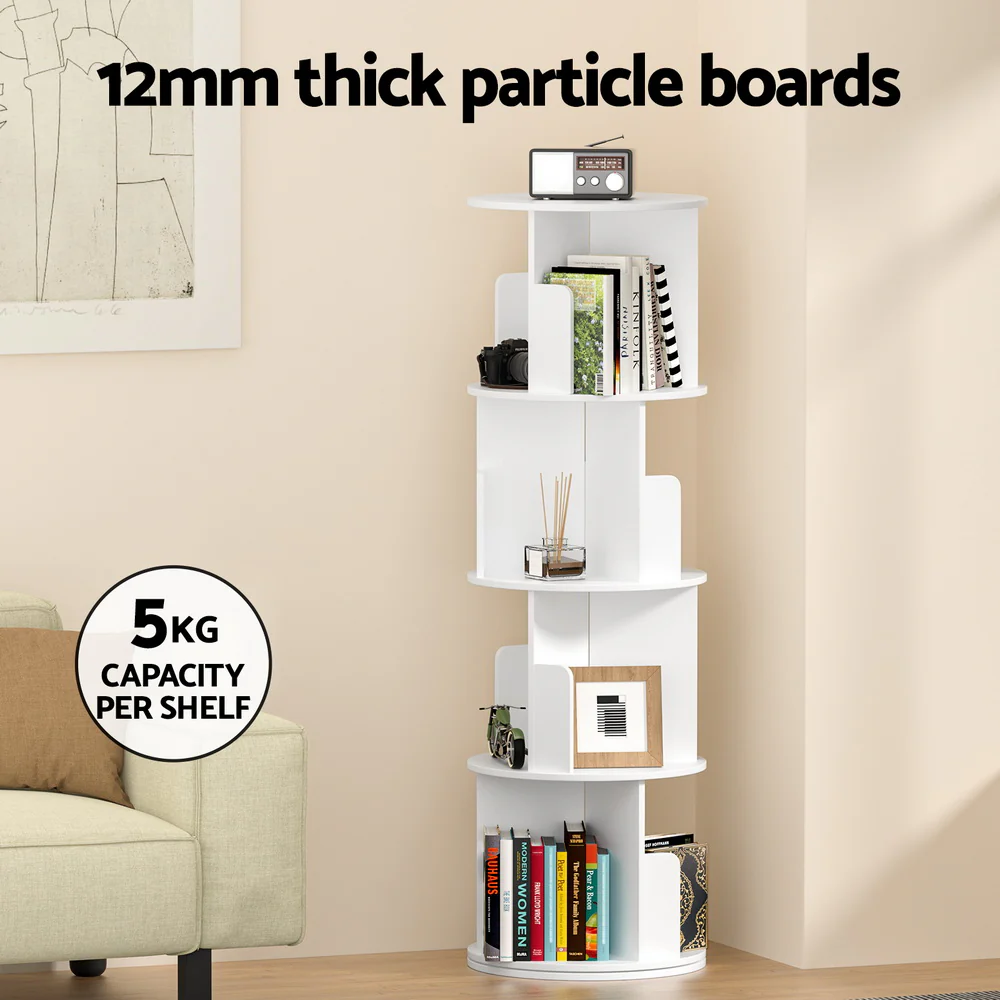 Artiss Bookshelf 4 Tiers EDIE White - Image 6