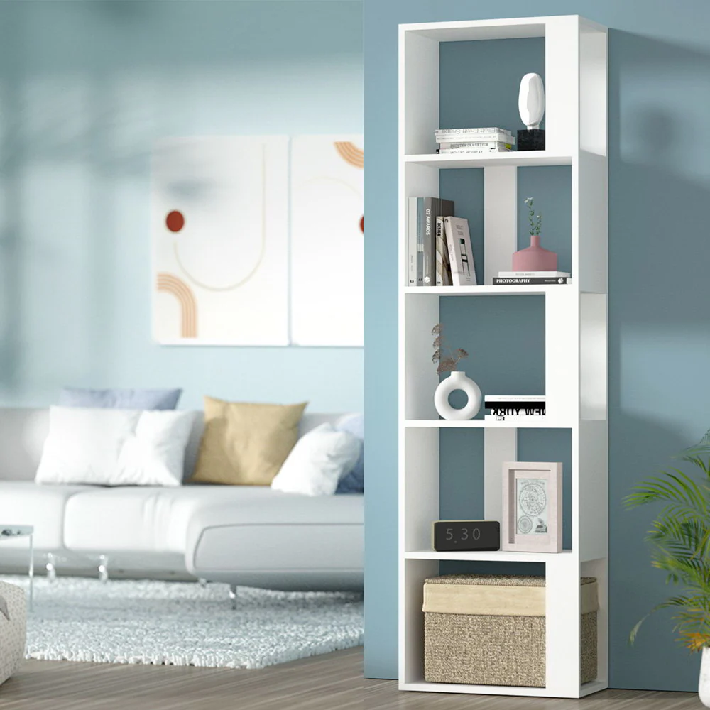 Artiss Bookshelf 5 Tiers - LINA White - Image 8