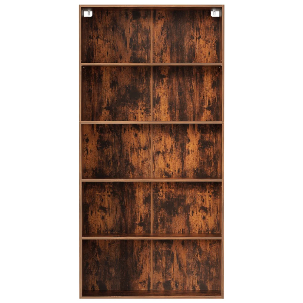 Artiss Bookshelf 5 Tiers Walnut - Image 3