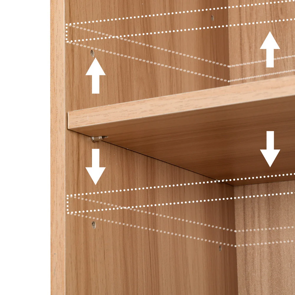 Artiss Bookshelf 8 Tiers MILO Pine - Image 5
