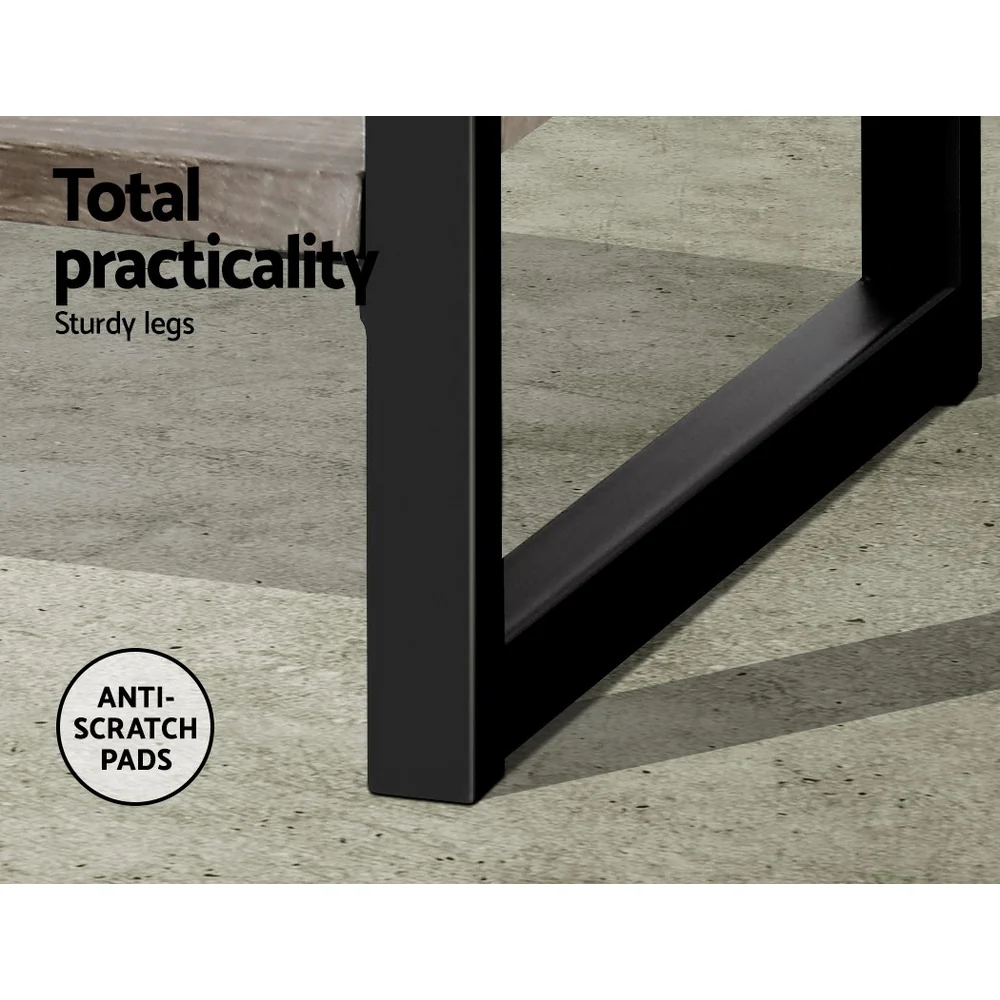 Artiss Bookshelf 3 Tiers - NOE Black and Oak - Image 7