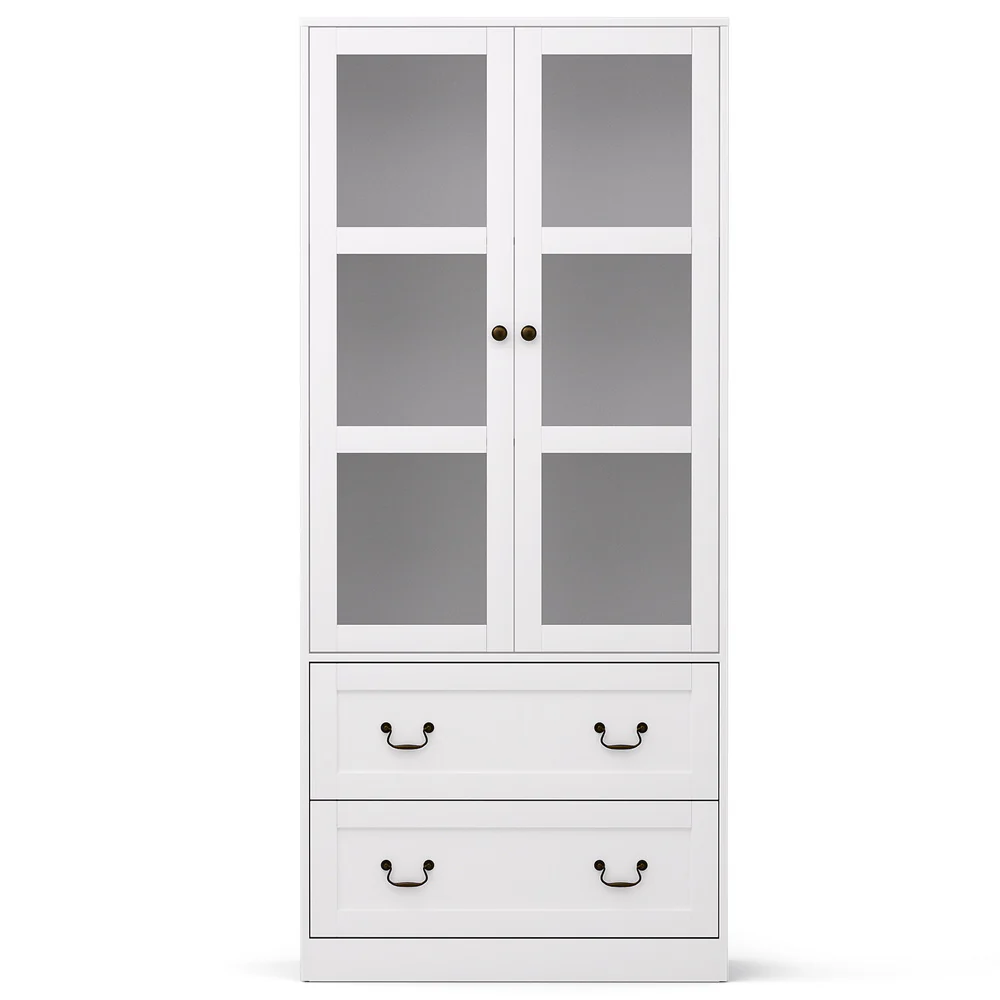 Artiss Buffet Sideboard 180cm Hutch Storage Cabinet Kitchen Drawer Door White - Image 4