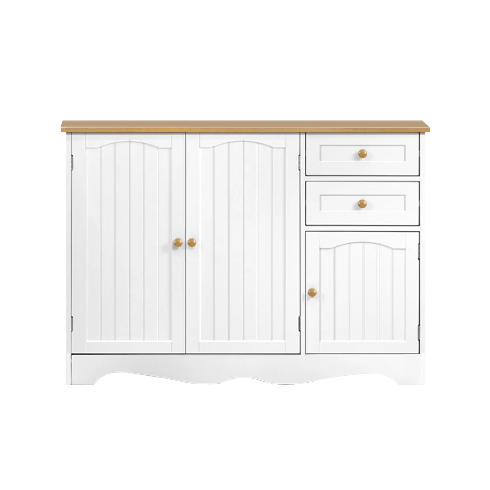 Artiss Buffet Sideboard 3 Doors - BERNE White - Image 4