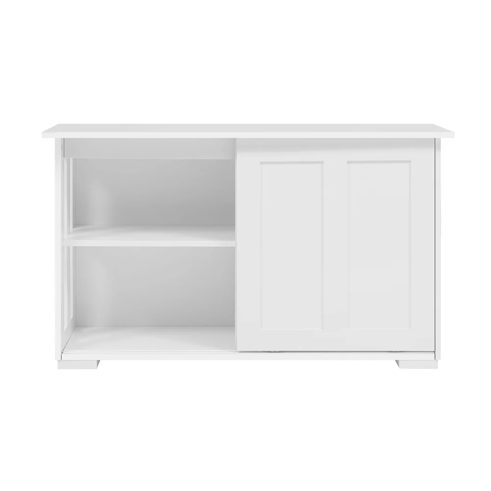 Artiss Buffet Sideboard Sliding Doors - SERA White - Image 3