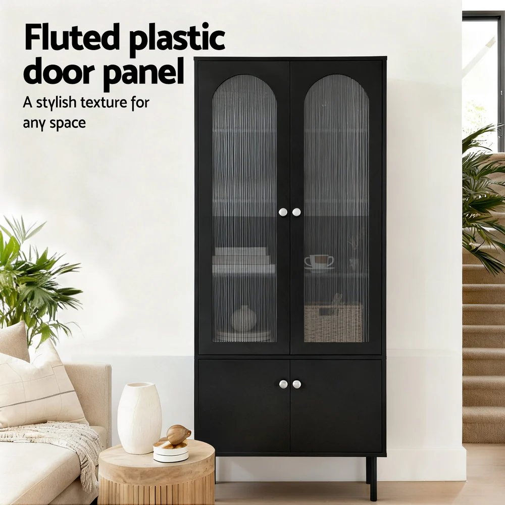 Artiss Buffet Sideboard Cupboard Cabinet Black - Image 6