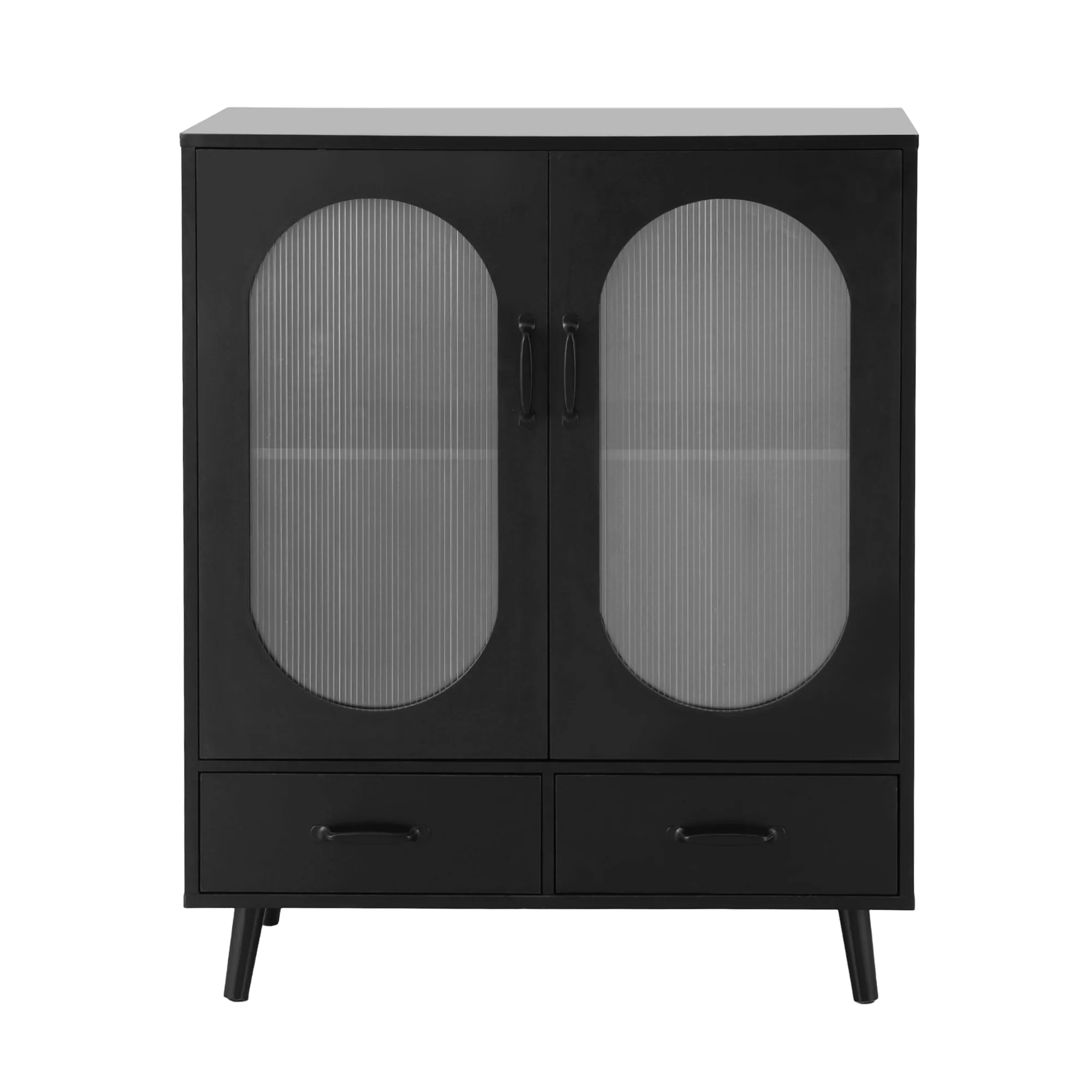Artiss Buffet Sideboard Double Doors - Black - Image 4