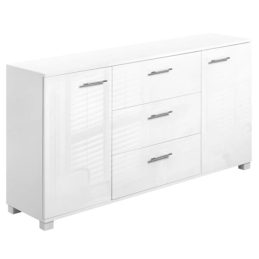 Artiss Buffet Sideboard High Gloss - White - Image 2
