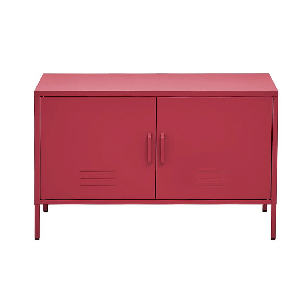 Artiss Buffet Sideboard Metal Cabinet - BASE Pink - Image 2