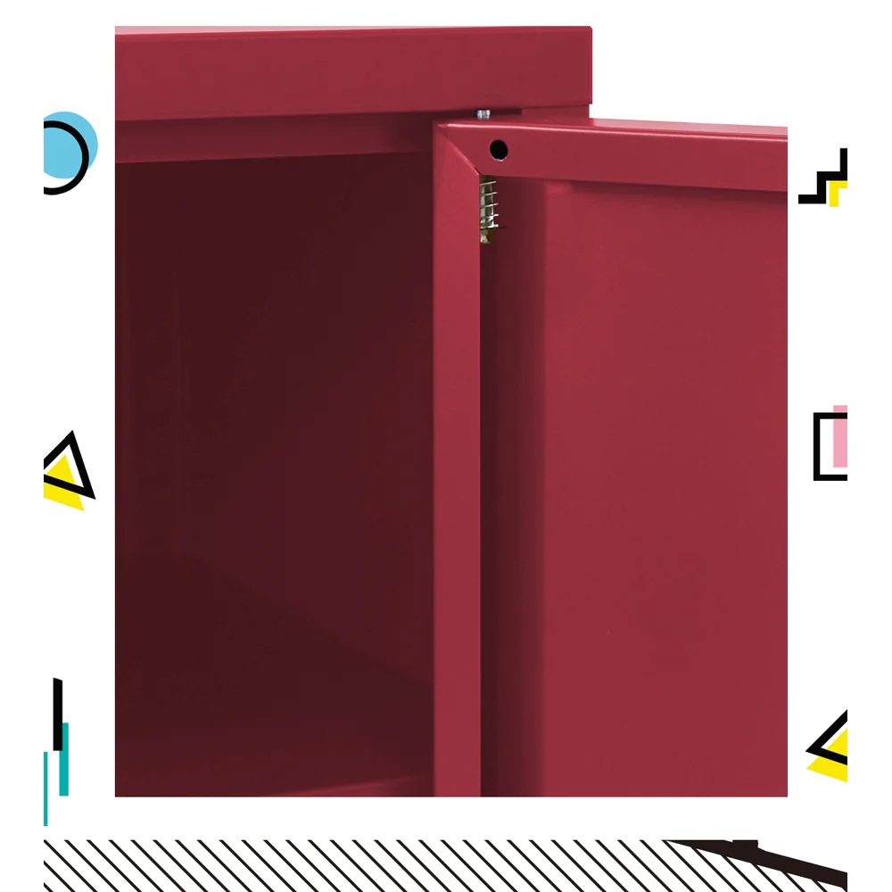 Artiss Buffet Sideboard Metal Cabinet - BASE Pink - Image 6