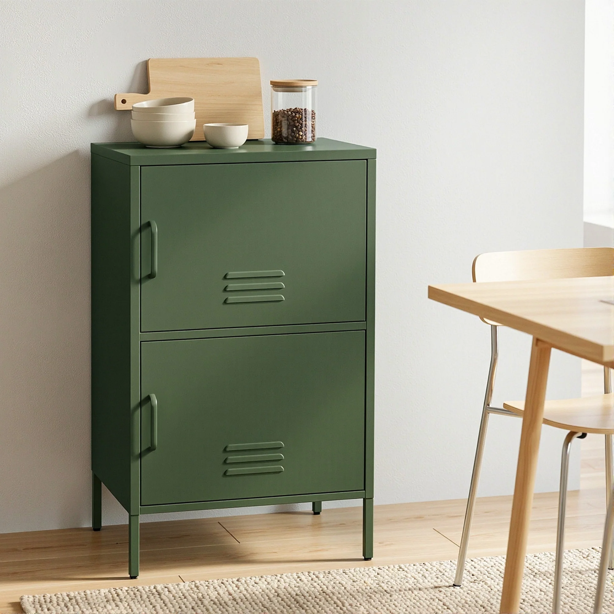 Artiss Buffet Sideboard Metal Cabinet - DOUBLE Green