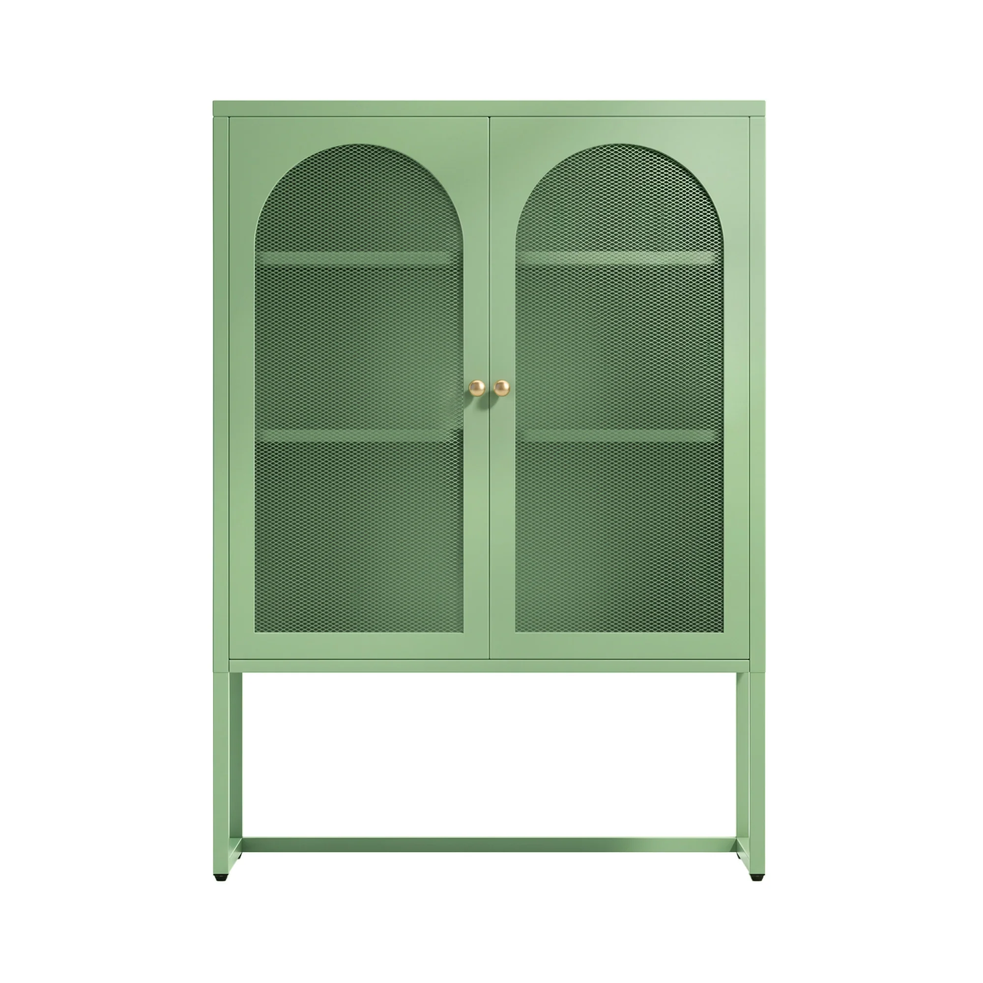 Artiss Buffet Sideboard Metal Cabinet - ELMA Green - Image 4