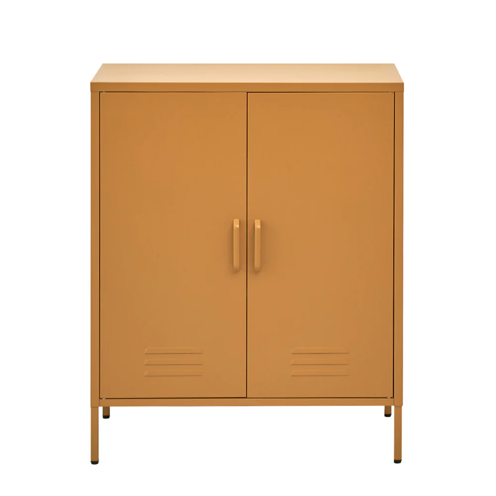 Artiss Buffet Sideboard Metal Cabinet - SWEETHEART Yellow - Image 2