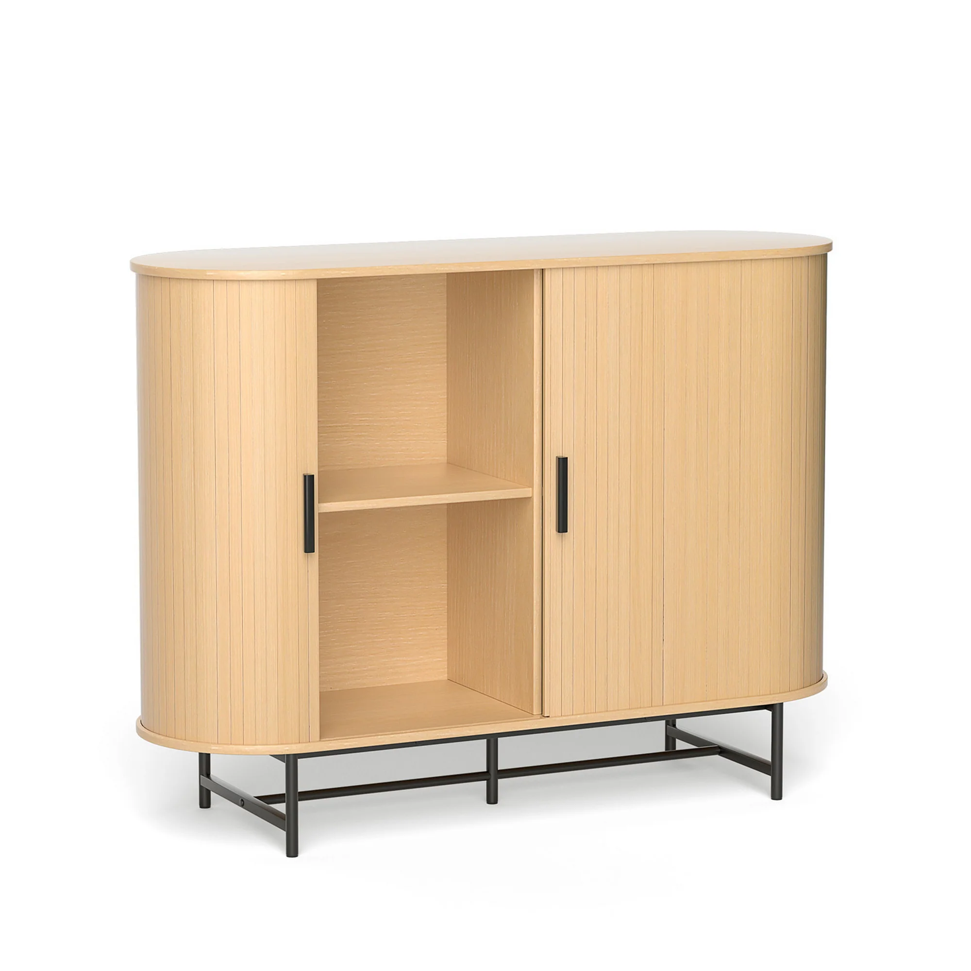 Artiss Buffet Sideboard Sliding Doors - PIIA Oak - Image 2