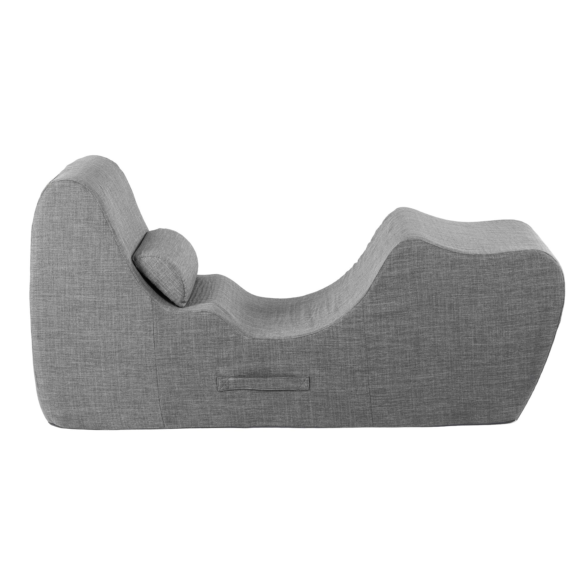 Artiss Chaise Lounge Chair Ergonomic S-Curve Floor Lounger Boneless Lounge Chairs Grey - Image 4
