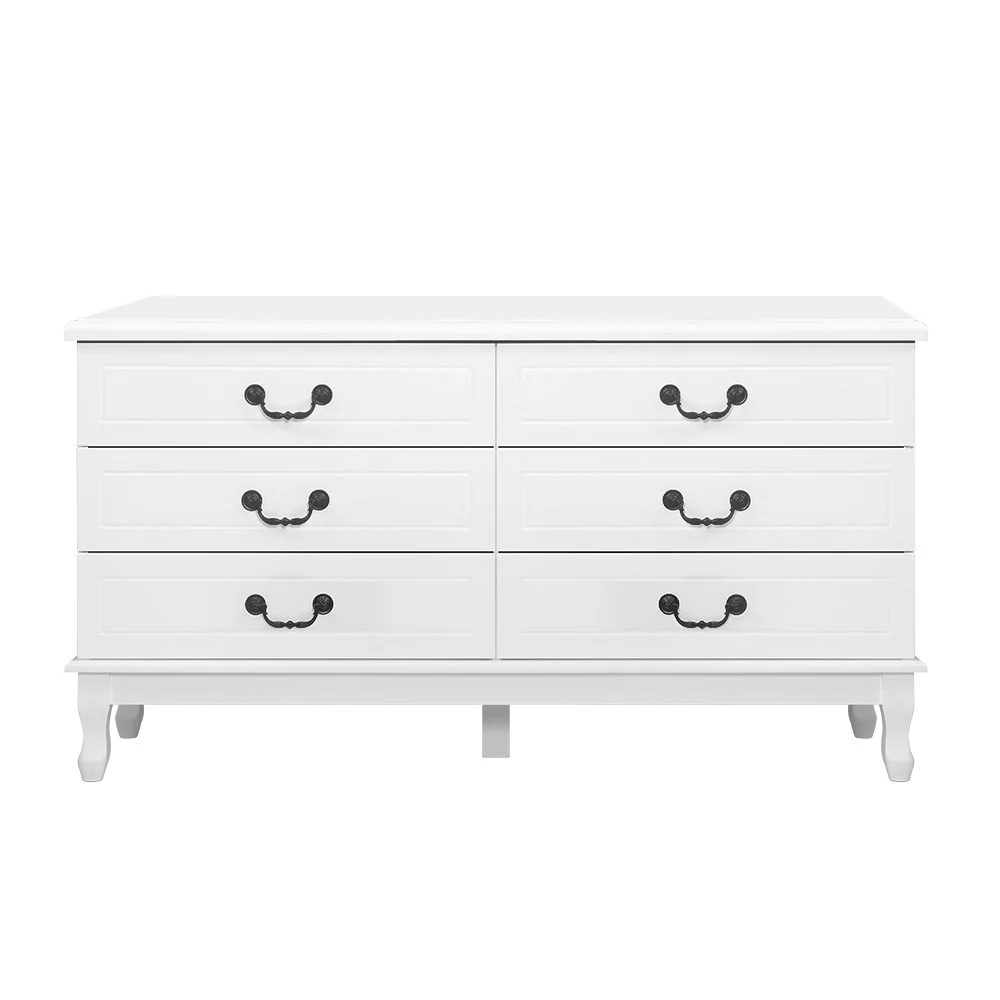 Artiss 6 Chest of Drawers - KUBI White - Image 3