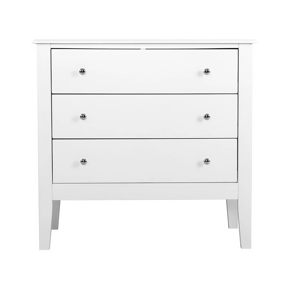 Artiss 3 Chest of Drawers - BRITTANY White - Image 4
