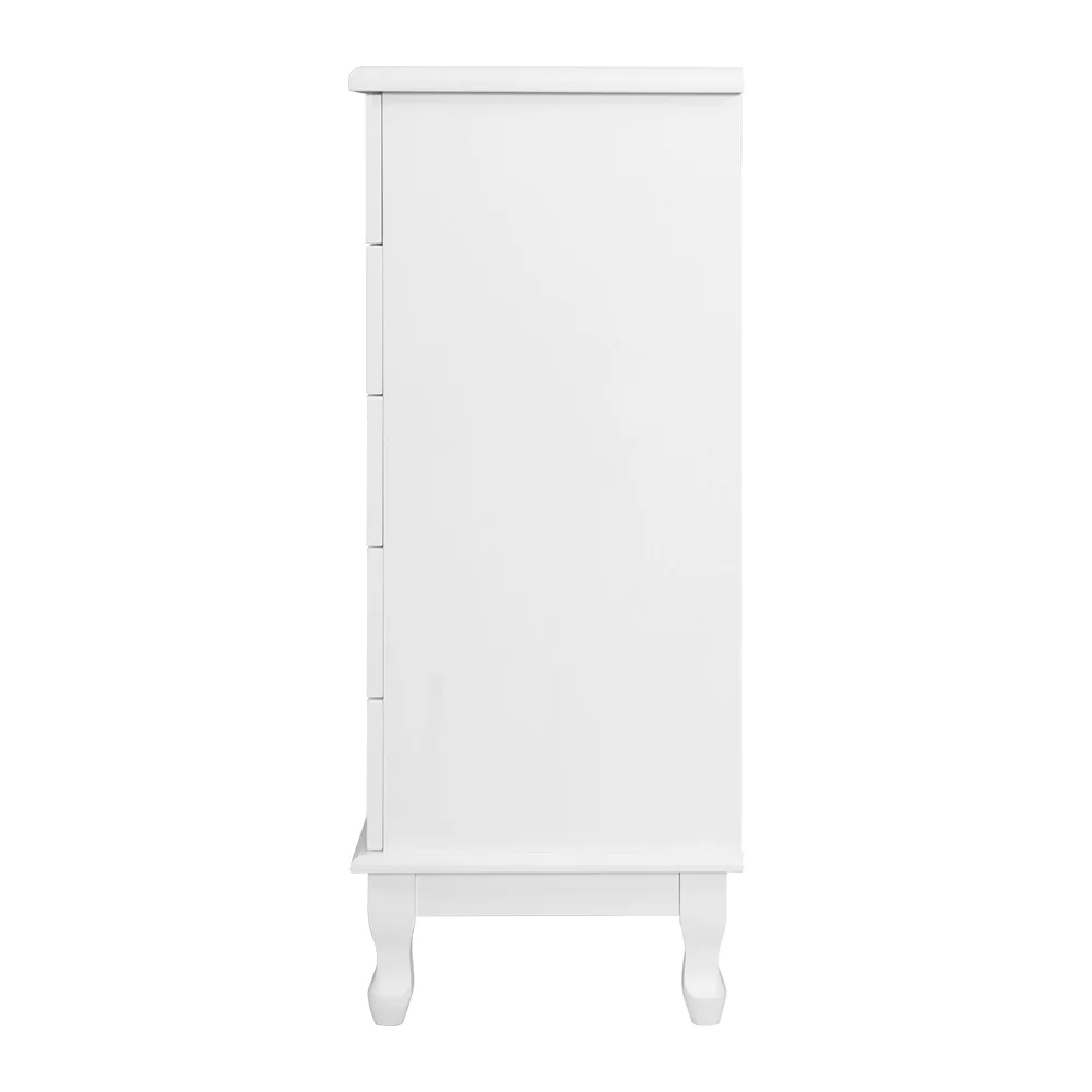 Artiss 5 Chest of Drawers - KUBI White - Image 5