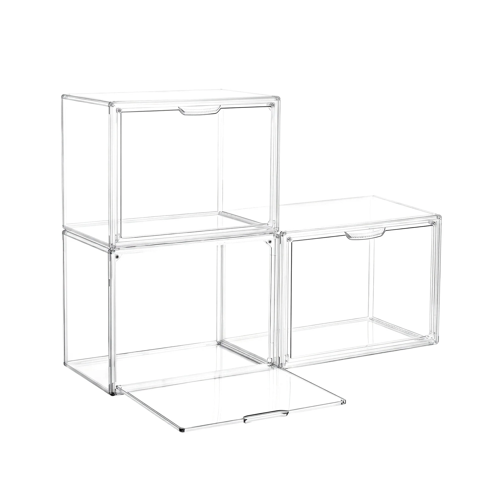 Artiss Clear Acrylic Display Case 3 Pack Toy Storage Box - Image 2