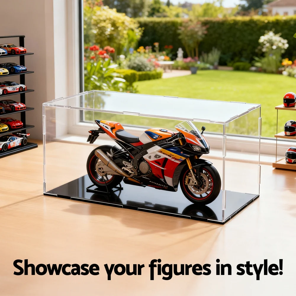 Artiss Clear Acrylic Display Case Dustproof Protection Box For Car Toys 15CM - Image 6