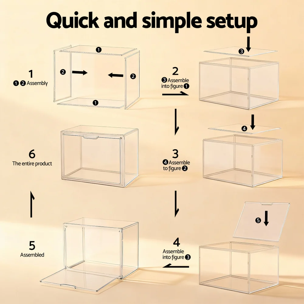 Artiss Clear Acrylic Display Case Dustproof Protection Box For Toys 27CM - Image 5