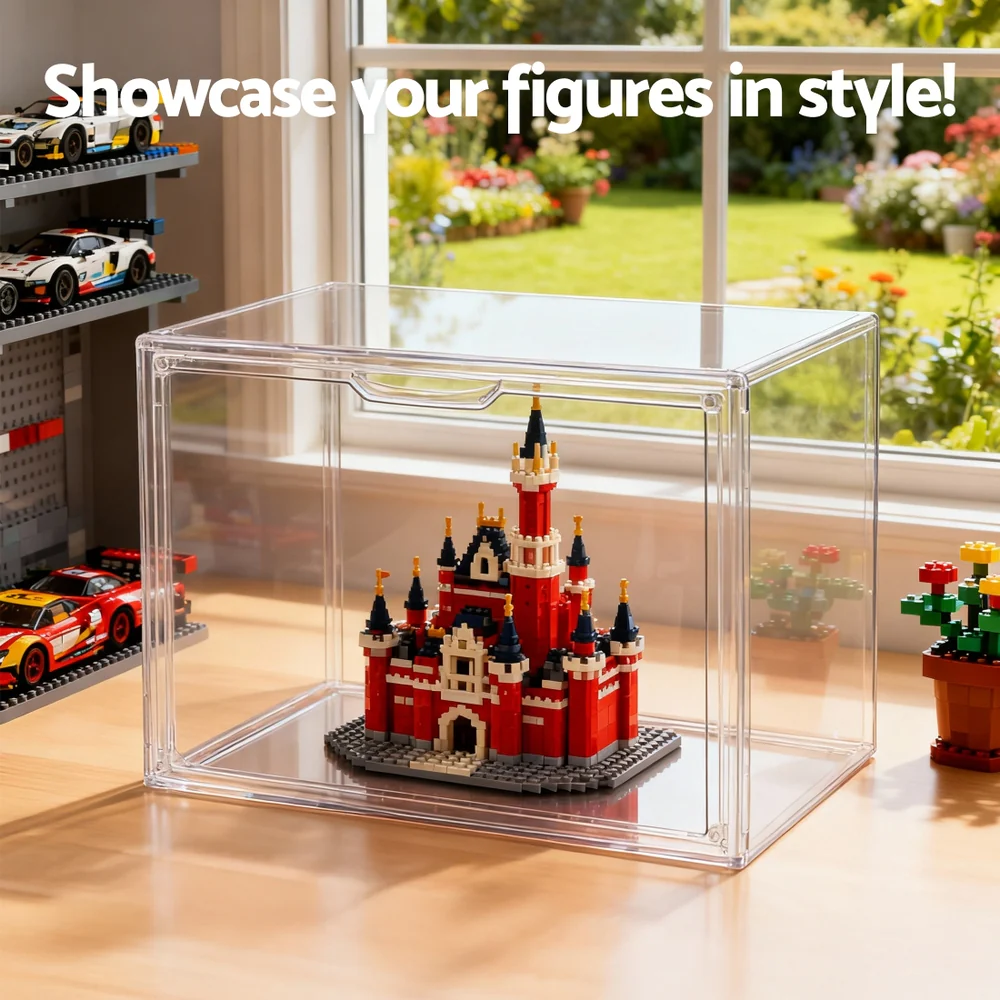 Artiss Clear Acrylic Display Case Dustproof Protection Box For Toys 27CM - Image 6