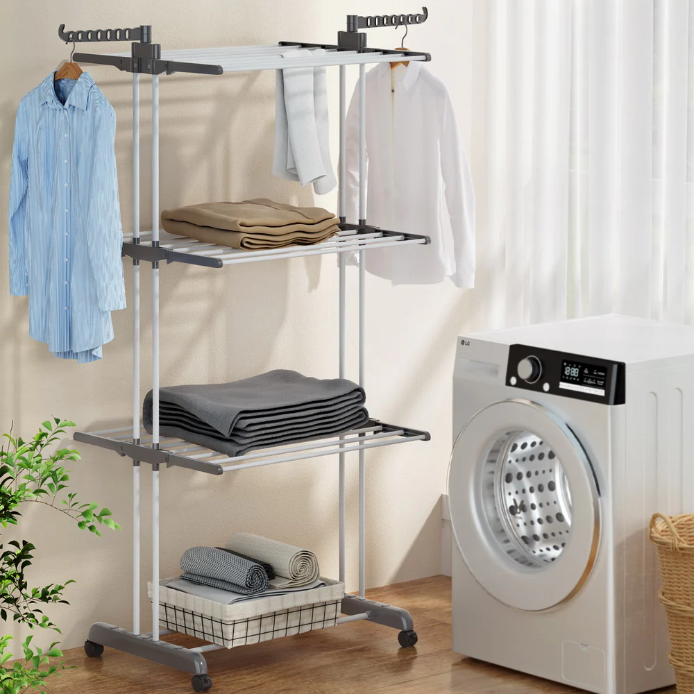 Artiss Clothes Drying Rack 173cm Coat Aier Hanger Foldable - Image 8