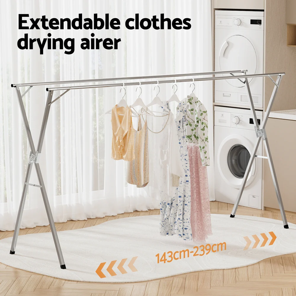 Artiss Clothes Rack Adjustable Foldable Steel - Image 4
