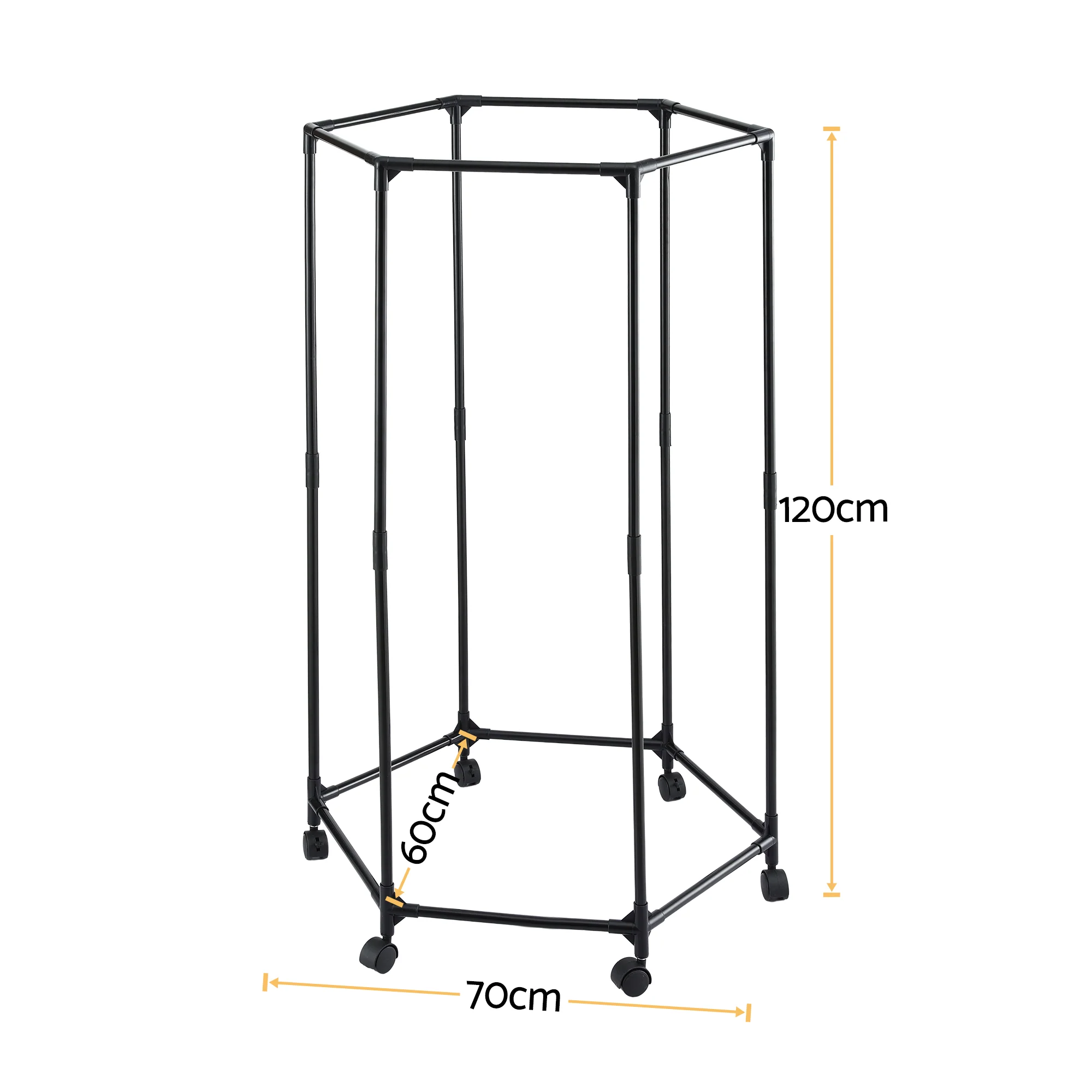 Artiss Clothes Rack Airer Rail Coat Stand Wheels 6 Rods - Image 3