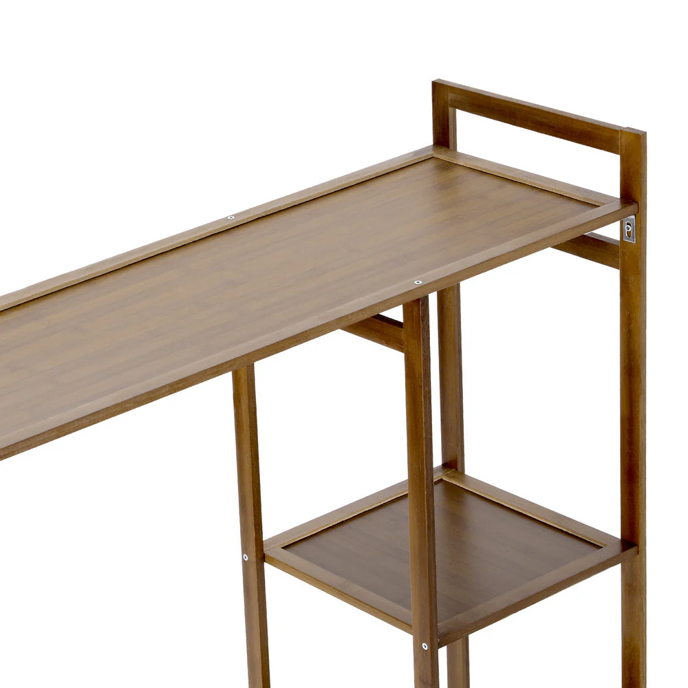 Artiss Clothes Rack Coat Stand 8 Shelves Bamboo - Image 5