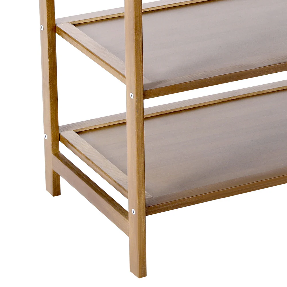 Artiss Clothes Rack Coat Stand 8 Shelves Bamboo - Image 6