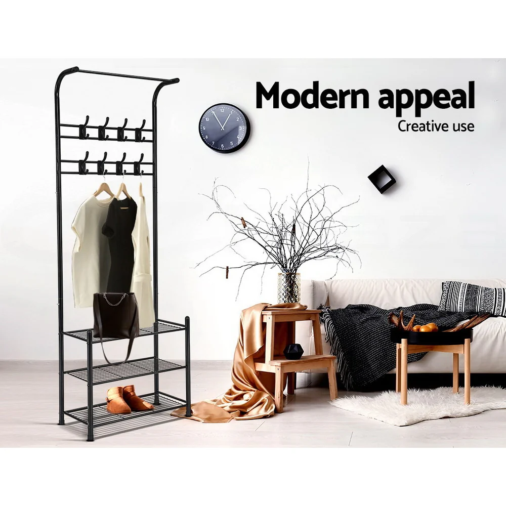 Artiss Clothes Rack Coat Stand 179cm Hanger Rail Closet - Image 10