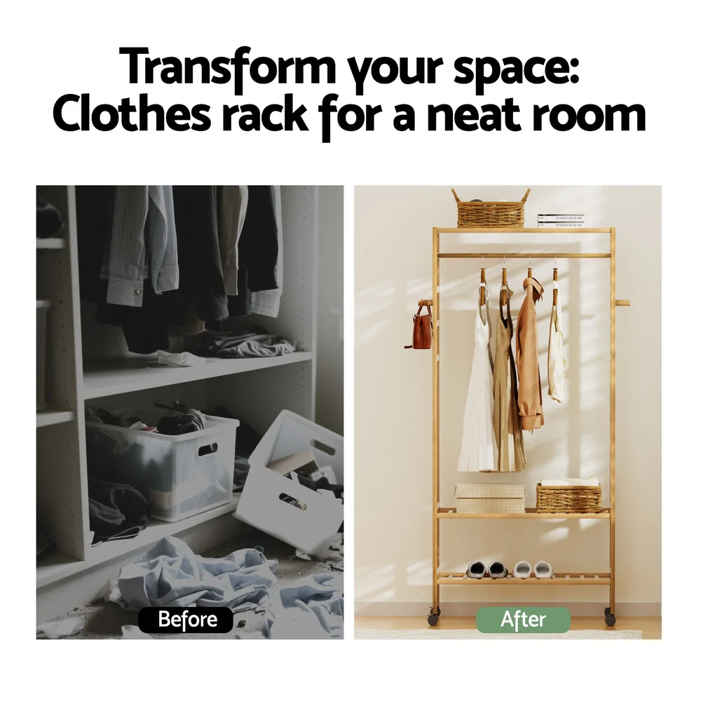 Artiss Clothes Rack Wardrobe Coat Stand 169cm - Image 6