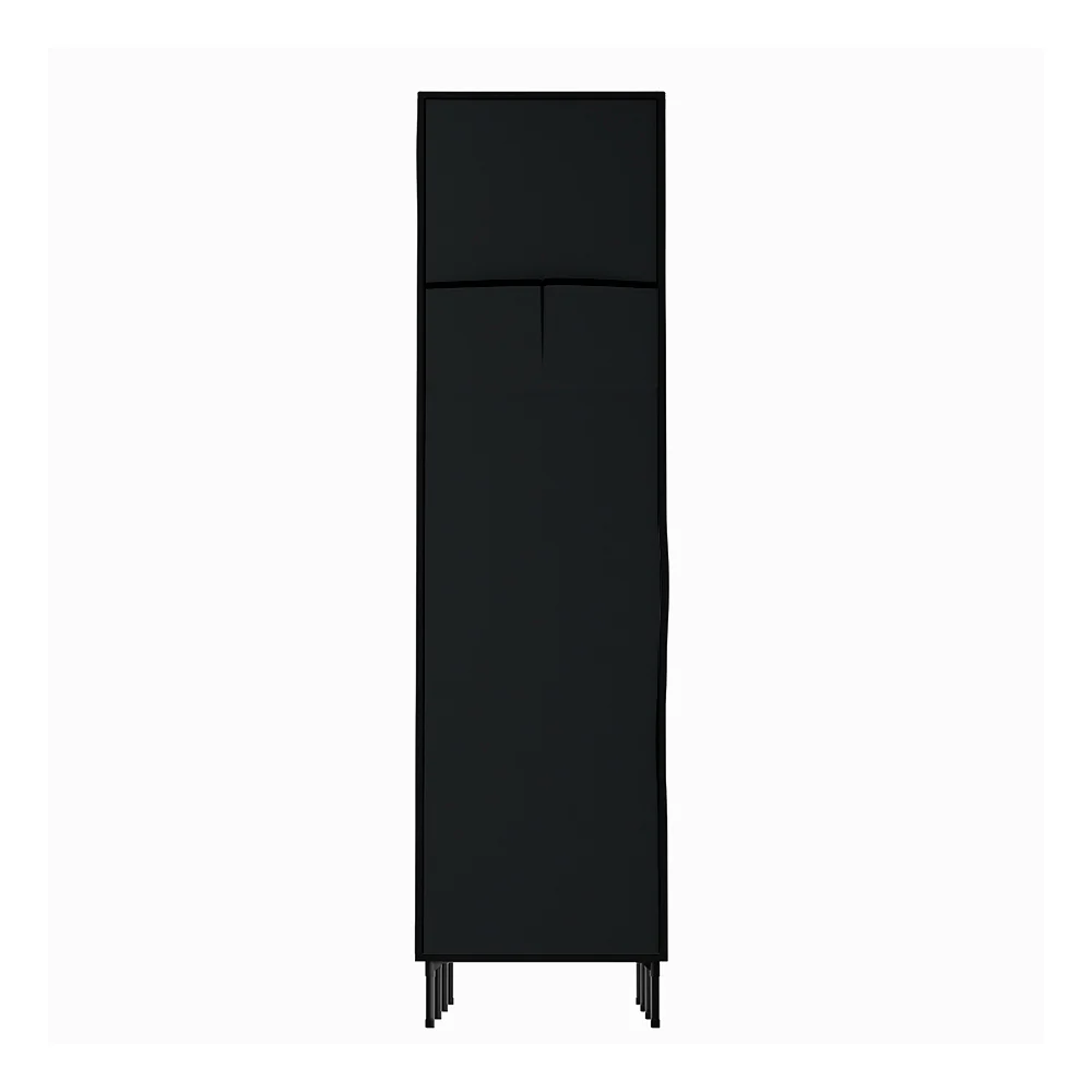 Artiss Large Portable Clothes Closet Wardrobe with Shelf Black - Image 5