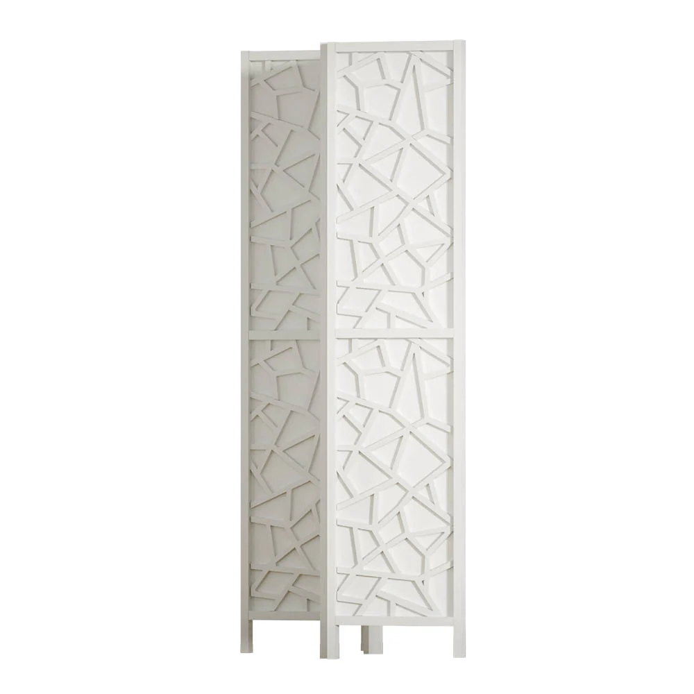 Artiss 3 Panel Room Divider Screen 122x170cm Clover White - Image 4