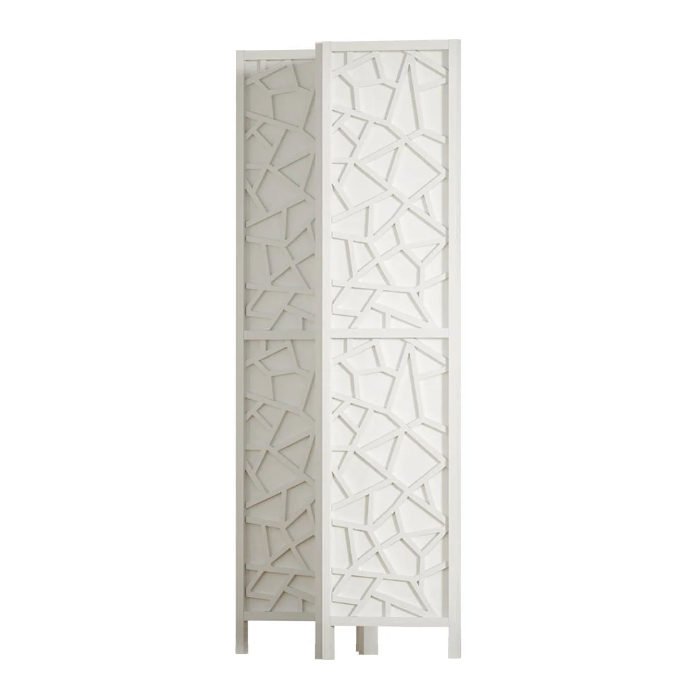 Artiss 4 Panel Room Divider Screen 162x170cm Clover White - Image 4