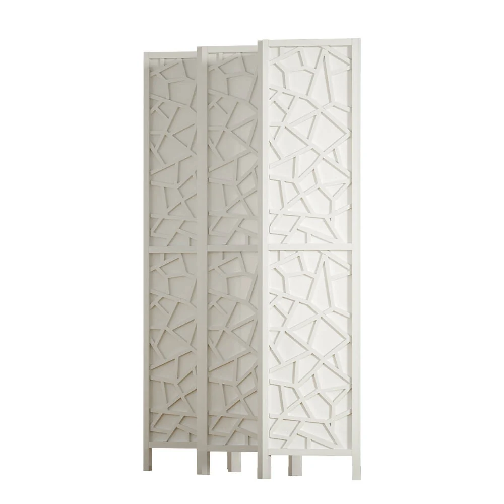 Artiss 6 Panel Room Divider Screen 244x170cm Clover White - Image 4