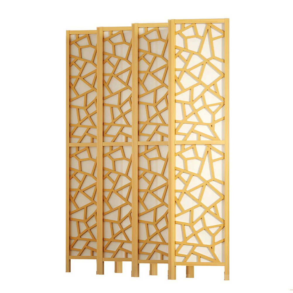 Artiss 8 Panel Room Divider Screen 325x170cm Clover Natural - Image 4