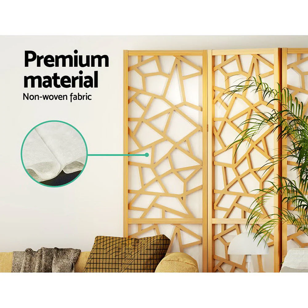 Artiss 8 Panel Room Divider Screen 325x170cm Clover Natural - Image 7