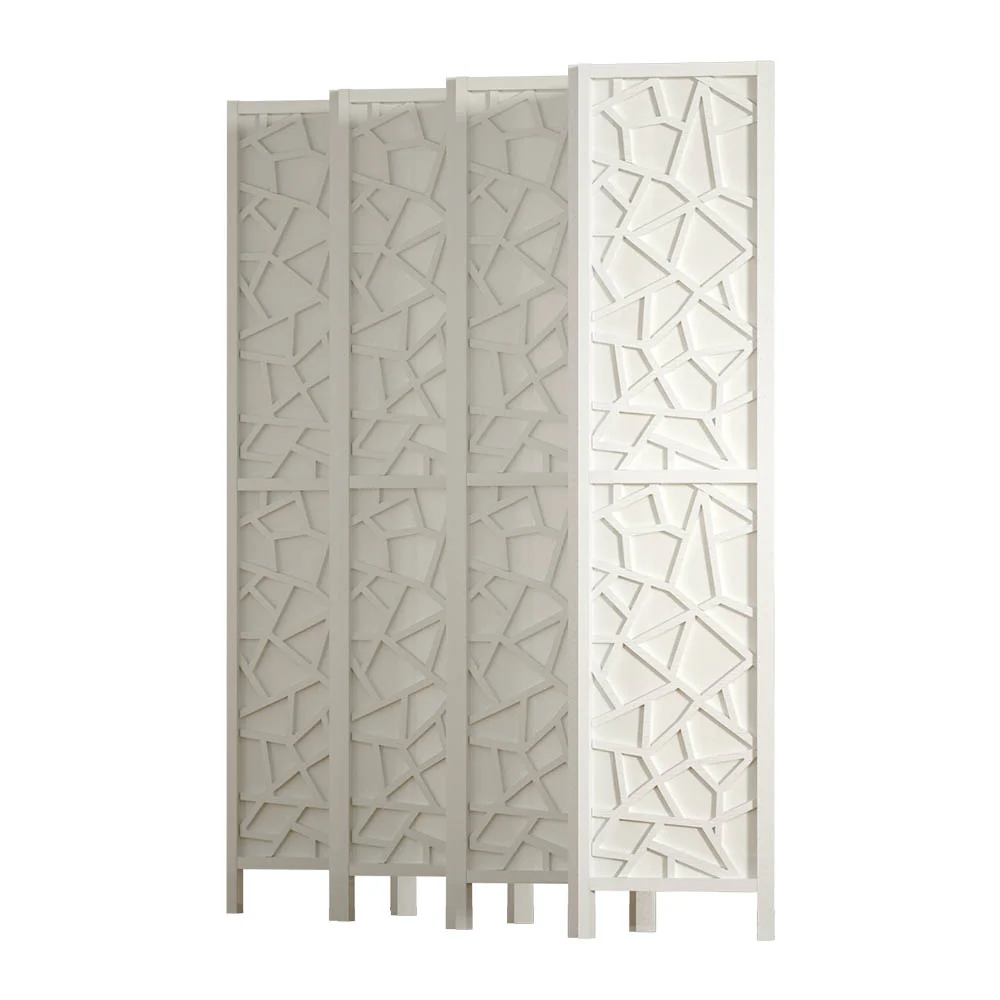 Artiss 8 Panel Room Divider Screen 325x170cm Clover White - Image 4